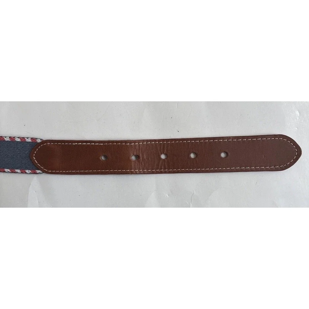 Mens Reversible Fox Head/Audi Devon 1.25” Wide Web & Leather Belt Size 44